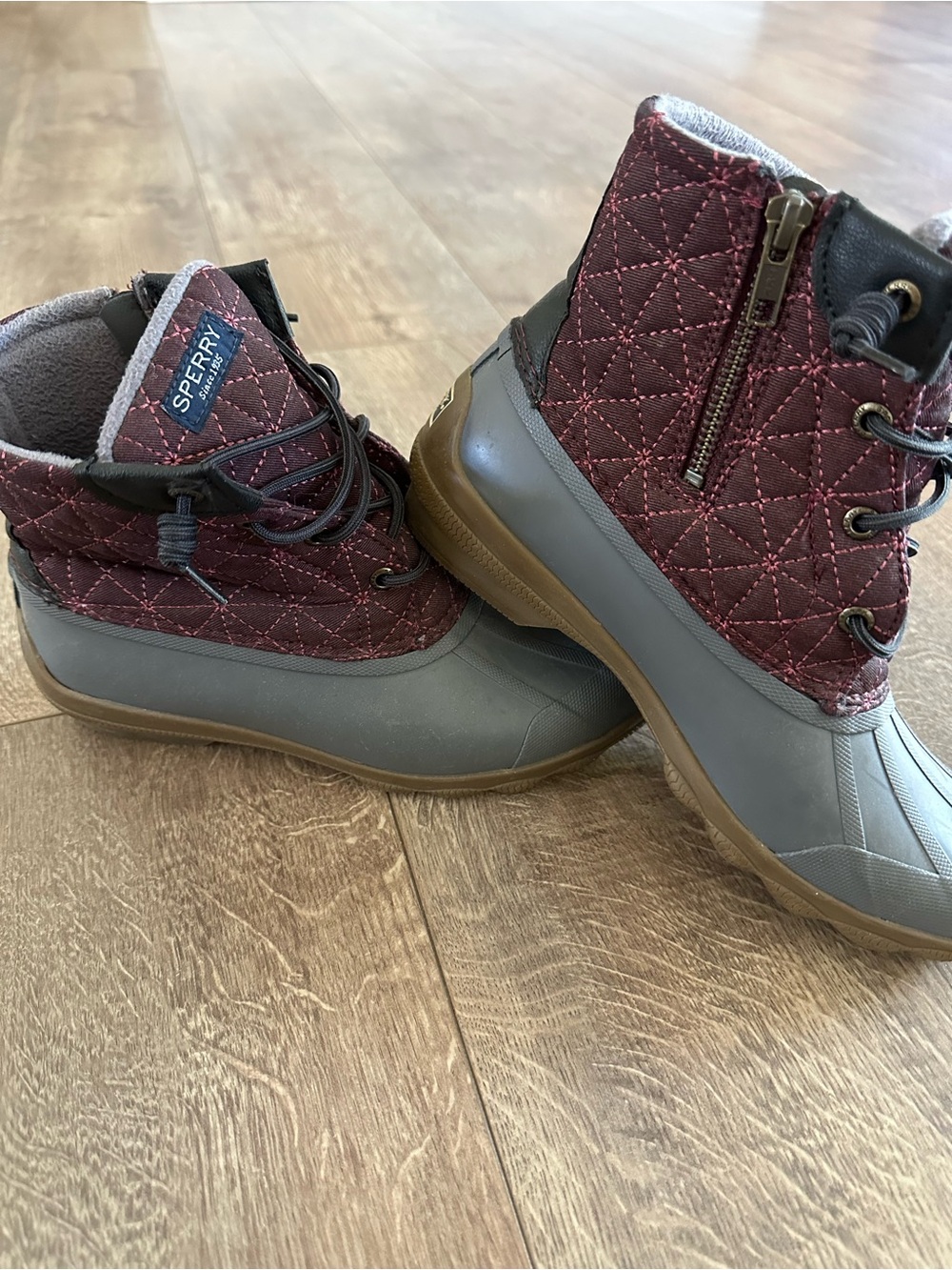 Sperry Women’s Maroon Quilted Winter Duck Boots